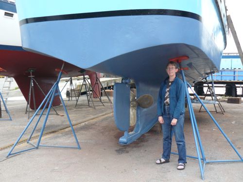 Moody Blue - rudder and wheel